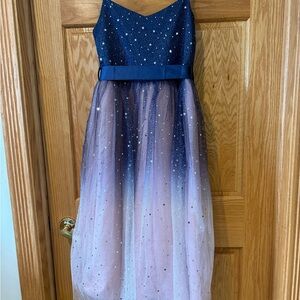 Sparkling Navy and Pink Kids Dress